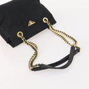 PRADA Chain Tote Bag Nylon 2 Set Navy Black Auth am11754-14