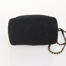 PRADA Chain Tote Bag Nylon 2 Set Navy Black Auth am11754-16