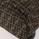FENDI Zucca Canvas Backpack Brown Black Auth am11755-16