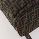 FENDI Zucca Canvas Backpack Brown Black Auth am11755-17
