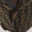 FENDI Zucca Canvas Backpack Brown Black Auth am11755-9