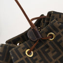 FENDI Zucca Canvas Backpack Brown Black Auth am11755-20