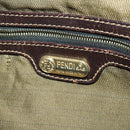 FENDI Zucca Canvas Backpack Brown Black Auth am11755-24