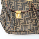 FENDI Zucca Canvas Backpack Brown Black Auth am11755-27