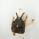 FENDI Zucca Canvas Backpack Brown Black Auth am11755-29