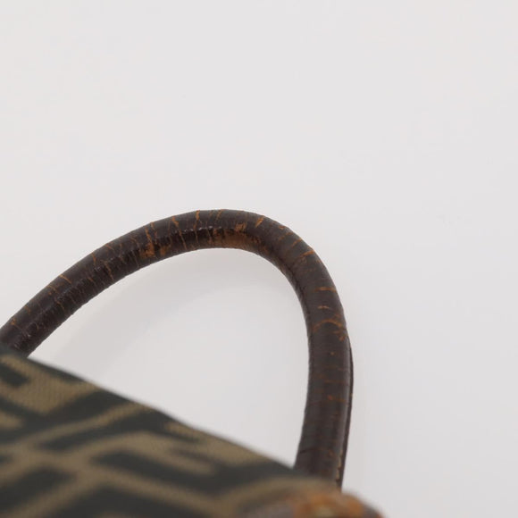 FENDI Zucca Canvas Backpack Brown Black Auth am11755