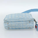 CHANEL New Travel line Hand Bag Canvas 2way Light Blue Silver CC Auth am11756-5