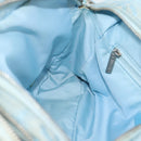 CHANEL New Travel line Hand Bag Canvas 2way Light Blue Silver CC Auth am11756-22
