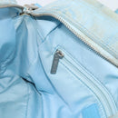 CHANEL New Travel line Hand Bag Canvas 2way Light Blue Silver CC Auth am11756-23