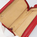 CHANEL Bicolore Pouch Lamb Skin Red Gold CC Auth am11760-9