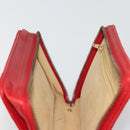 CHANEL Bicolore Pouch Lamb Skin Red Gold CC Auth am11760-19