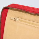 CHANEL Bicolore Pouch Lamb Skin Red Gold CC Auth am11760-20