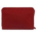 CHANEL Bicolore Pouch Lamb Skin Red Gold CC Auth am11760-2