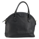 Burberrys Hand Bag Leather Gold Black Auth am11764-1