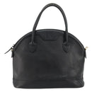 Burberrys Hand Bag Leather Gold Black Auth am11764-13