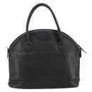 Burberrys Hand Bag Leather Gold Black Auth am11764-2