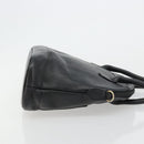 Burberrys Hand Bag Leather Gold Black Auth am11764-3