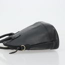 Burberrys Hand Bag Leather Gold Black Auth am11764-4