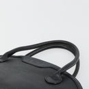 Burberrys Hand Bag Leather Gold Black Auth am11764-8