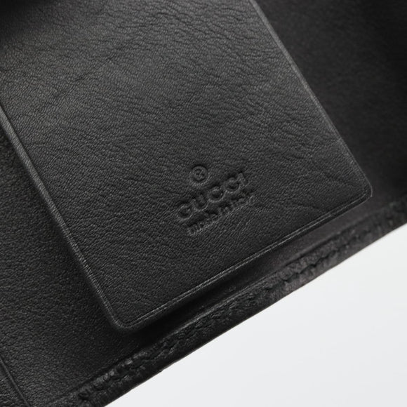 GUCCI Guccissima GG Canvas Key Case Leather Black 237509 Auth am11767V