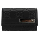 GUCCI Guccissima GG Canvas Key Case Leather Black 237509 Auth am11767V-2
