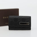GUCCI Guccissima GG Canvas Key Case Leather Black 237509 Auth am11767V-23