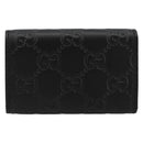GUCCI Guccissima GG Canvas Key Case Leather Black 237509 Auth am11767V-3