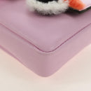 FENDI Monster Micro Bucket Shoulder Bag Leather Pink Silver Auth am11769M-16