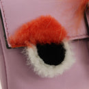 FENDI Monster Micro Bucket Shoulder Bag Leather Pink Silver Auth am11769M-21