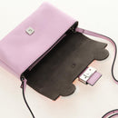 FENDI Monster Micro Bucket Shoulder Bag Leather Pink Silver Auth am11769M-9
