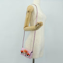 FENDI Monster Micro Bucket Shoulder Bag Leather Pink Silver Auth am11769M-29