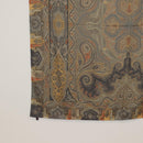 ETRO Ferragamo Stole Silk Wool Linen 2 Set Gray Ivory Auth am11770-10
