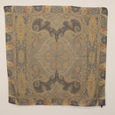 ETRO Ferragamo Stole Silk Wool Linen 2 Set Gray Ivory Auth am11770-12