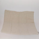 ETRO Ferragamo Stole Silk Wool Linen 2 Set Gray Ivory Auth am11770-3