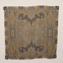 ETRO Ferragamo Stole Silk Wool Linen 2 Set Gray Ivory Auth am11770-7
