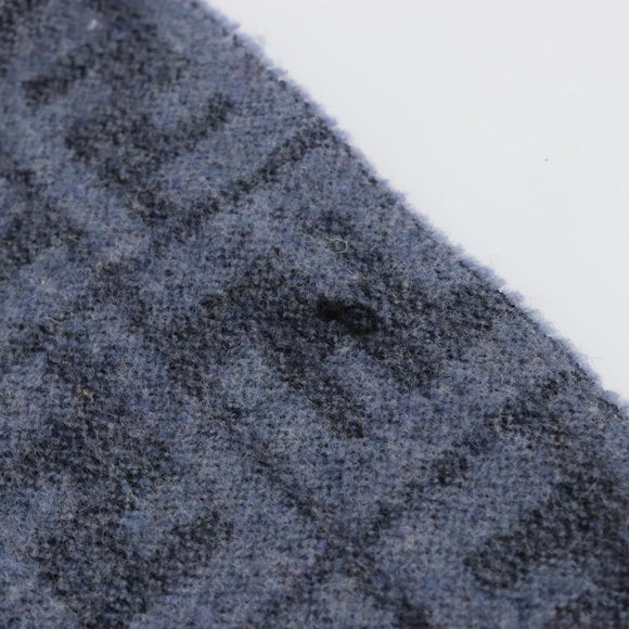 FENDI Zucca Scarf Wool Blue Auth am11772A