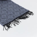 FENDI Zucca Scarf Wool Blue Auth am11772A-7