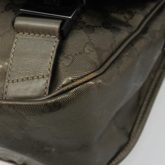 GUCCI GG Implementation Shoulder Bag PVC Gray Silver 201447 Auth am11773A