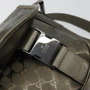 GUCCI GG Implementation Shoulder Bag PVC Gray Silver 201447 Auth am11773A-10