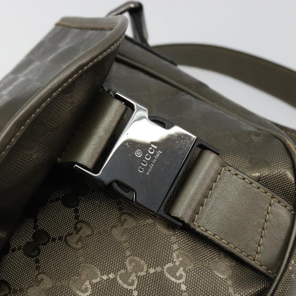 GUCCI GG Implementation Shoulder Bag PVC Gray Silver 201447 Auth am11773A
