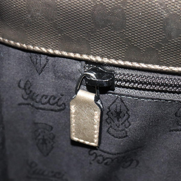 GUCCI GG Implementation Shoulder Bag PVC Gray Silver 201447 Auth am11773A