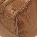 CELINE Luggage Micro Shopper Hand Bag Leather Beige Gold Auth am11775V-15