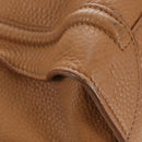 CELINE Luggage Micro Shopper Hand Bag Leather Beige Gold Auth am11775V-16