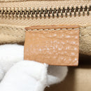 CELINE Luggage Micro Shopper Hand Bag Leather Beige Gold Auth am11775V-22