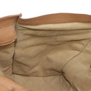 CELINE Luggage Micro Shopper Hand Bag Leather Beige Gold Auth am11775V-23