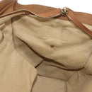 CELINE Luggage Micro Shopper Hand Bag Leather Beige Gold Auth am11775V-24