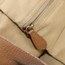 CELINE Luggage Micro Shopper Hand Bag Leather Beige Gold Auth am11775V-25
