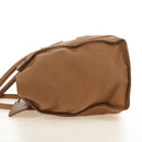 CELINE Luggage Micro Shopper Hand Bag Leather Beige Gold Auth am11775V-3