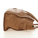 CELINE Luggage Micro Shopper Hand Bag Leather Beige Gold Auth am11775V-4