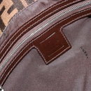 FENDI Zucca Canvas Mamma Baguette Bag Black Brown Silver Auth am11776SAV-21